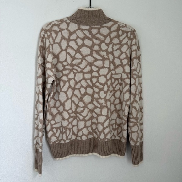 Vineyard Vines Jacquard Mockneck Double Knit Wool Cashmere Blend Sweater Size S - Picture 4 of 10